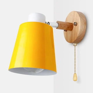 PETY wood aluminum wall light black – side view