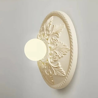 Sculptural resin wall sconce G9 LED beige 30cm