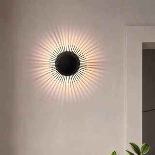 Soli sun design wall light living room setting