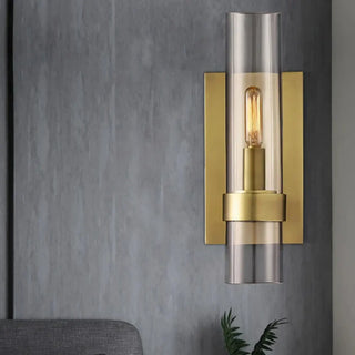 Gold glass tube wall lamp E14 – luxury designer S size