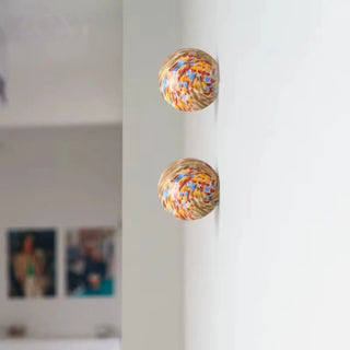 Multicolored glass wall sconce front view – yellow G9 1600g IP20