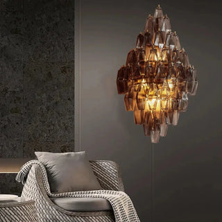 SUIDOUI Art Deco smoked glass sconce side profile