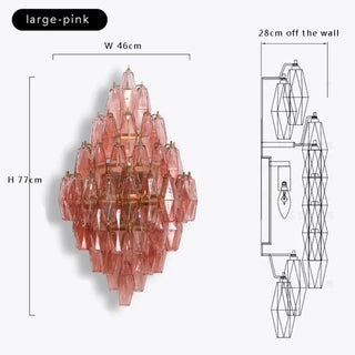 SUIDOUI retro glamour wall sconce smoked grey close-up
