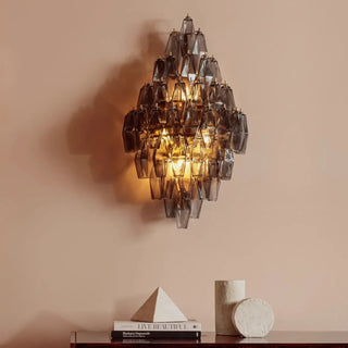 SUIDOUI Art Deco wall light brass and smoked glass