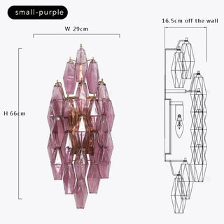 SUIDOUI Art Deco smoked glass wall sconce grey finish