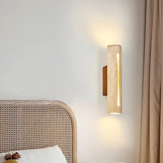 VEVERTI marbled glass wall light gold bracket detail