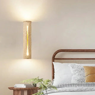 VEVERTI vertical marbled glass gold wall sconce