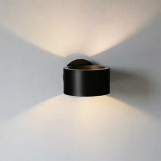 Black compact wall light E27 6W – aluminum metal 11.5cm