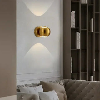 Minimalist up-down wall sconce G4 LED aluminium gold black white