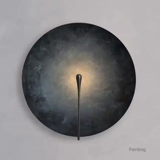 black retro disc wall sconce LED IP65 – vintage 35cm