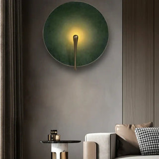 black disc wall sconce LED vintage – IP65 30cm