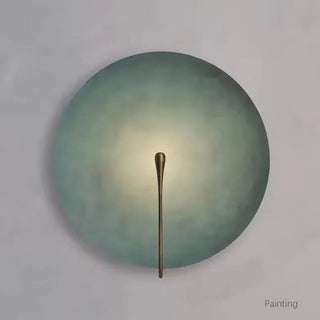 blue retro disc wall sconce LED IP65 – vintage industrial