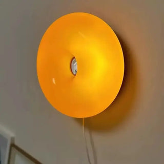 Orange donut-shaped wall light G9 – glass 30cm
