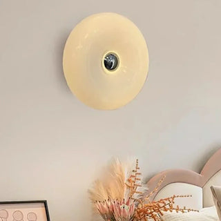 Donut wall sconce G9 25W – white glass modern 30cm