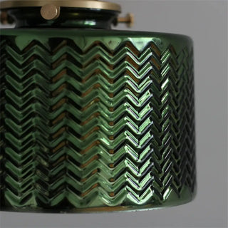 MART green glass wall sconce close-up warm 3000K glow