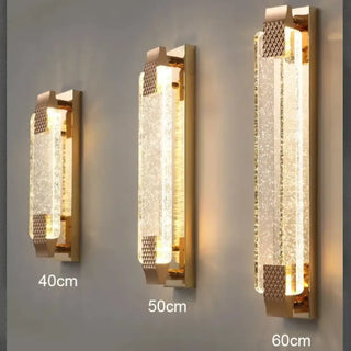 LUXENI gold luxury wall sconce – profile angle