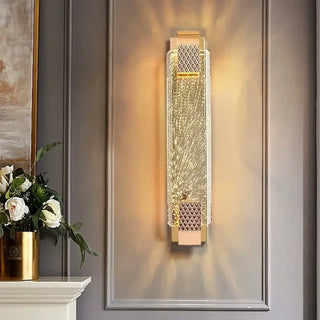 Gold LUXENI wall sconce – elegant interior feature view