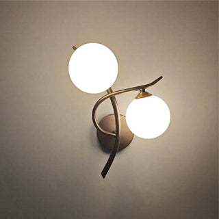 Black double ball wall sconce E27 LED IP65 outdoor modern