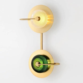 Modern gold green wall lamp G4 LED 6W side view