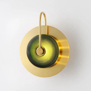 Green gold wall light G4 LED 6W front view modern