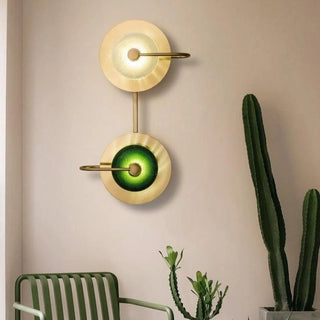 Gold green wall lamp G4 LED 6W bedroom lighting