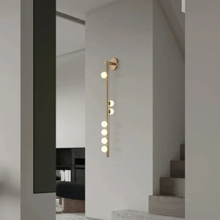 Gold globe wall sconce front view – G9 3 lights 3000g IP20