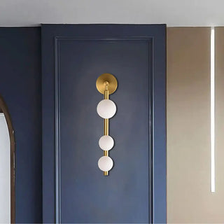 Gilded 3-globe wall sconce G9 – gold S size 55cm dimmable