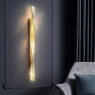 Golden art deco sconce M 100cm – G4 10W dimmable acrylic detail