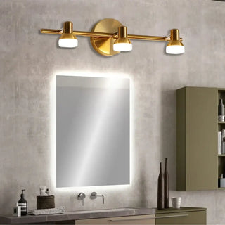 E27 3-light gilded mirror sconce – warm 3000K elegant wall illumination