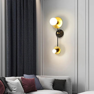Black gold aluminium wall lamp E27 dimmable Edison bulbs