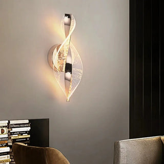 Original twisted gold wall sconce G4 aluminum – front view