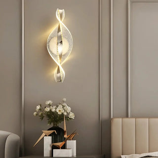 Original twisted wall sconce aluminum gold – detail