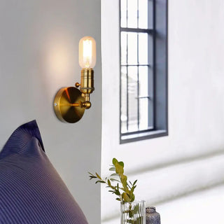 Vintage style gold wall sconce modern design front