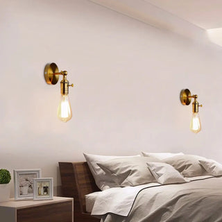 Gold vintage wall light elegant detail view