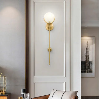 VISU gold wall light white disk minimalist design