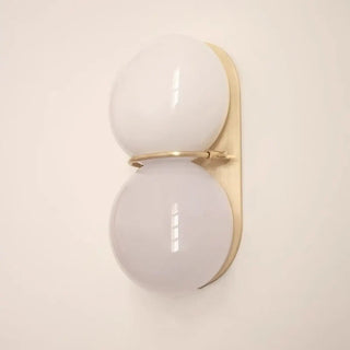 White double sphere wall light G9 – glass steel 16.5cm
