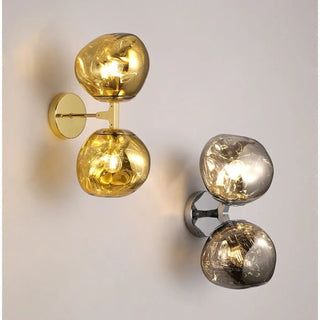 double globe wall sconce green E14 – 18×38cm