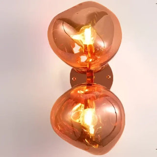 rose gold double globe wall sconce E14 LED – modern