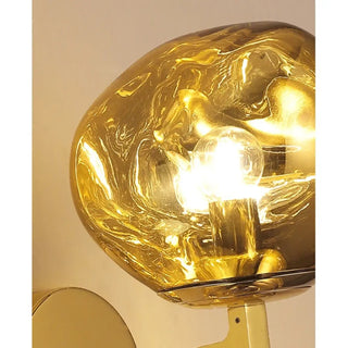 colored glass double globe wall sconce rose gold – Art Deco