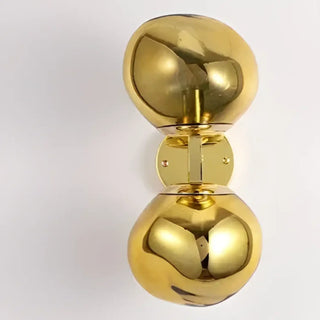 gold double glass globe wall sconce E14 – Art Deco