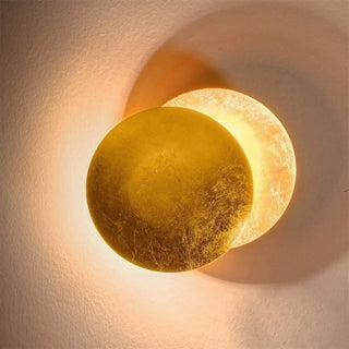 Modern circular eclipse wall light G4 LED side