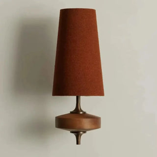 Silver fabric wall sconce E14 dimmable close-up