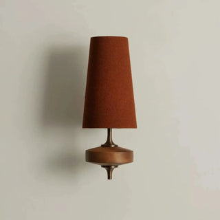 Classic red wall sconce fabric 39cm vintage style