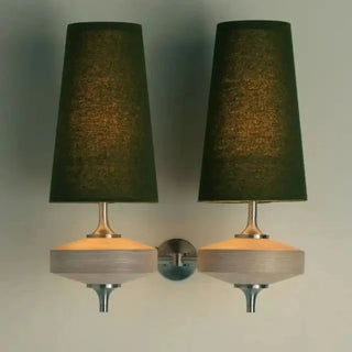Classic elegant wall sconce fabric metal 3000g bedroom