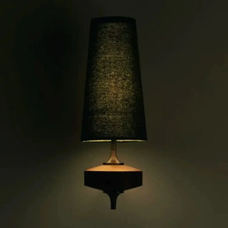 Classic fabric wall sconce E14 warm 3000K installed