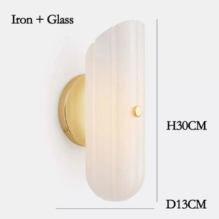 White glass sconce E14 LED – dimmable warm 3000K