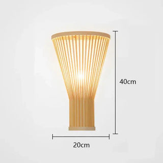 Bamboo Wall Lamp – Scandinavian LED Light | Warm Amber Bedroom Lighting