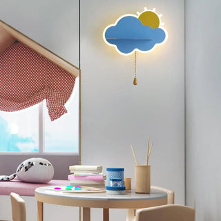 Blue cloud wall sconce G4 LED 12W child bedroom