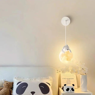 White bear wall lamp G9 LED dimmable nursery