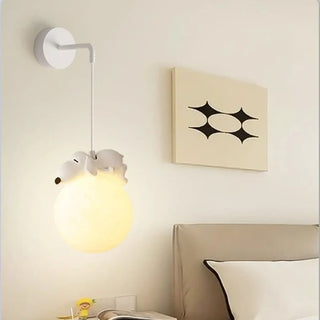 Children's bear wall sconce G9 LED dimmable white